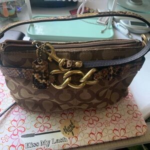 Coach Brooke Reptile wristlet